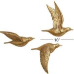 Deco 79 Polystone Bird Home Wall Decor Metallic 3D