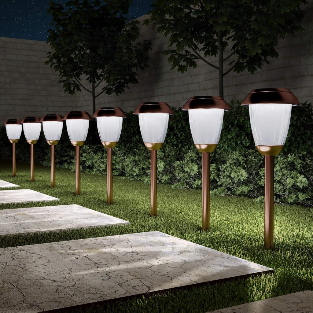 Pure Garden Solar-Powered Outdoor Lights